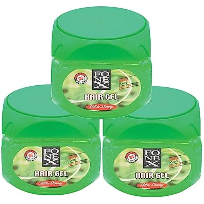 Fonex Ultra Strong 3 x 220 ml Hair Gel, Ultra Strong Hair Gel, Strong Hold, No Sticking and No Residue, Alcohol Free, 220 ml (Pack of 3) - Image 2